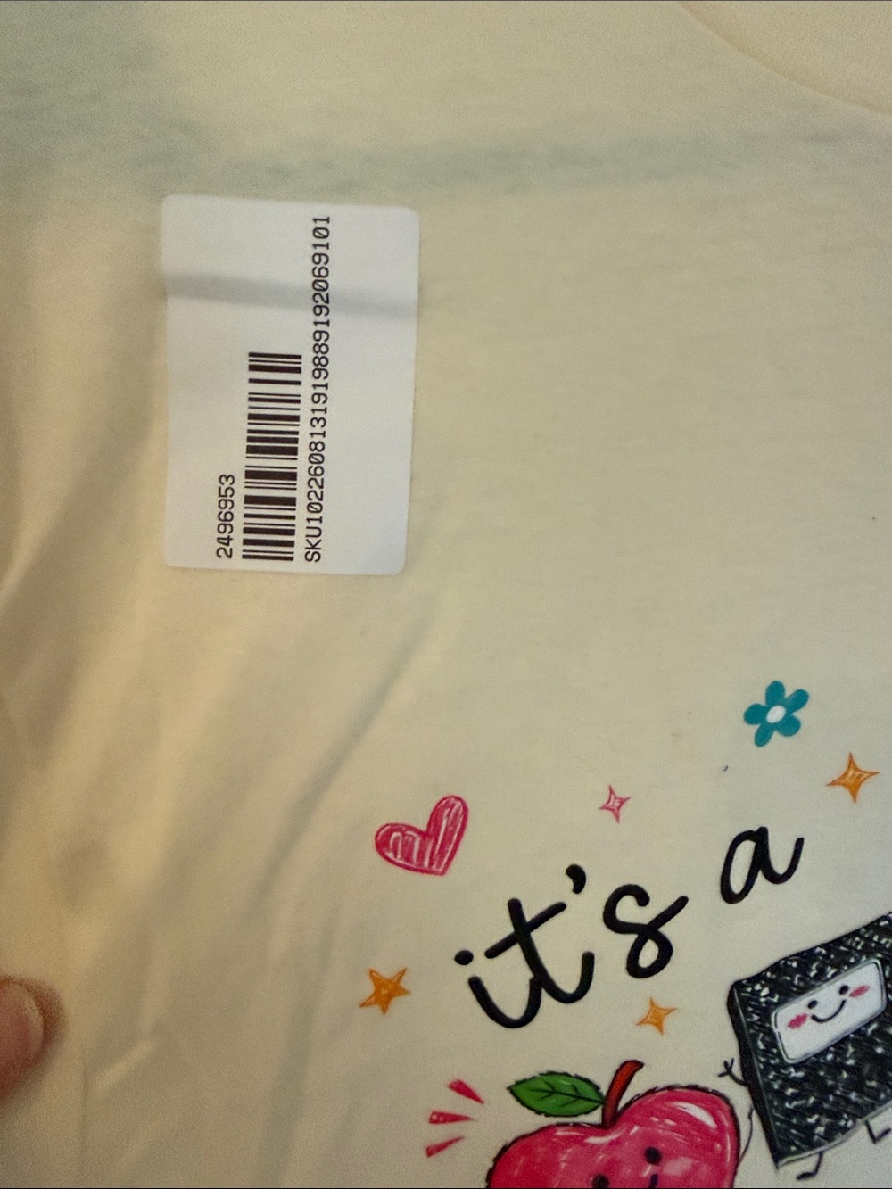 NWT cute teacher or school shirt sz M - Picture 3 of 4